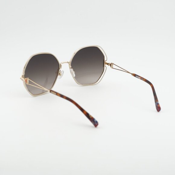 Missoni MIS 0075/S 0Y3R HA Sunglasses Gold/Ivory Geometric Frame, Brown Lenses main image 4